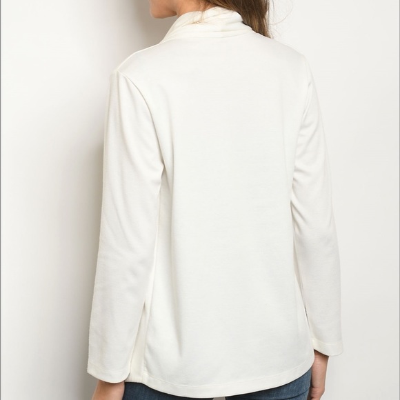 Off White Fall Cardigan Size Medium - Picture 2 of 4